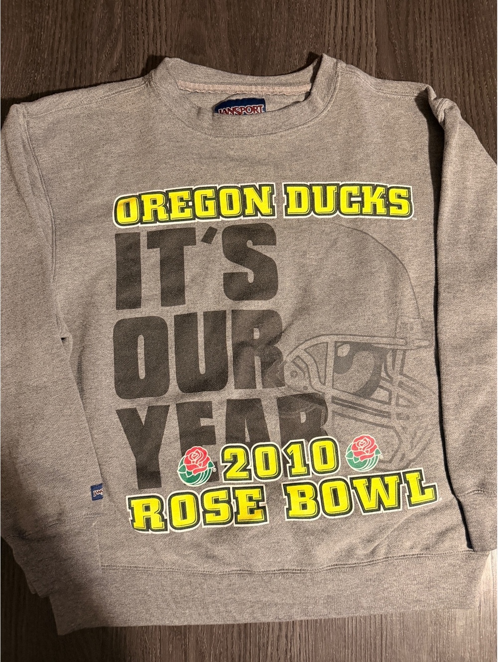 Vintage 2010 Oregon Ducks Rose Bowl JanSport Crewneck M